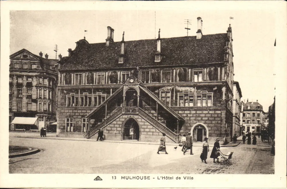 Mulhouse - O Palácio de Justiça — editor C. Almacians des Airs-Éthodocaméniquon, Strasbourg — n° 13 - Frente