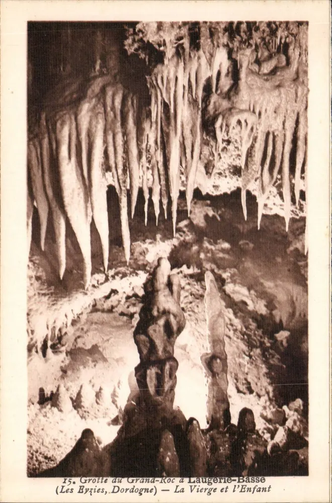 Höhle des Grand-Roc in Laugerie-Basse — Les Byzies, Dordogne — Die Jungfrau und das Kind - Vorderseite