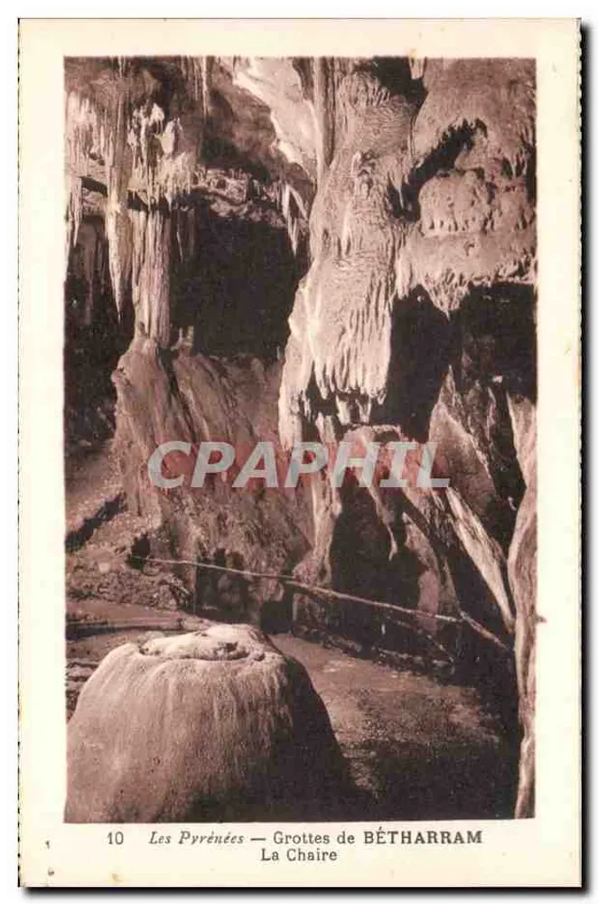 Os Pirineus — Grutas de BÉTHARRAM — A Cadeira - Frente