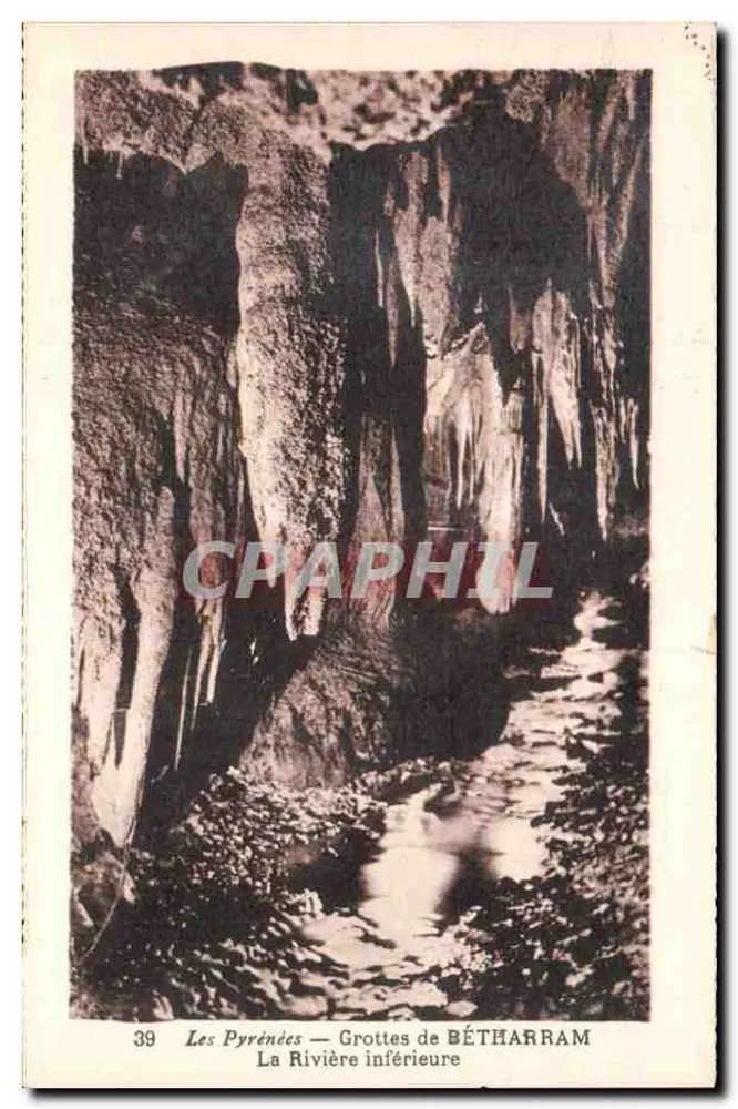 Os Pirineus — Grutas de BÉTHARRAM — A Rio Inferior — n°39 - Frente