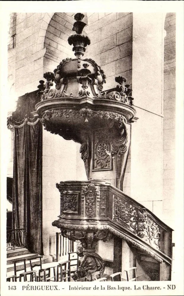 Périgueux — Interior da Basílica. A Cátedra — Edição Jaunet, Vézouze - Frente