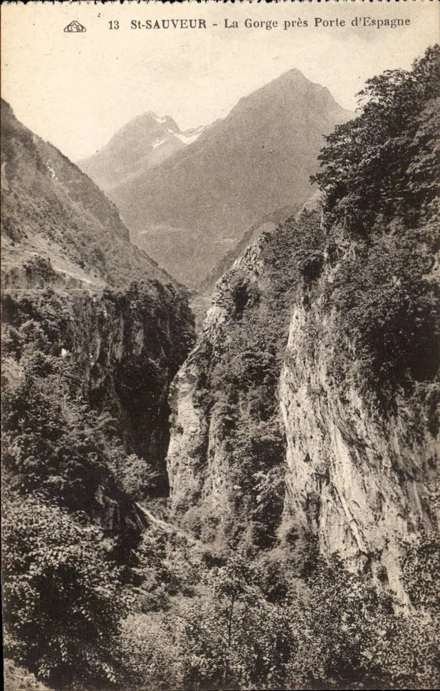 St-Sauveur - Die Schlucht nahe Porte d'Espagne — n° 13 - Vorderseite