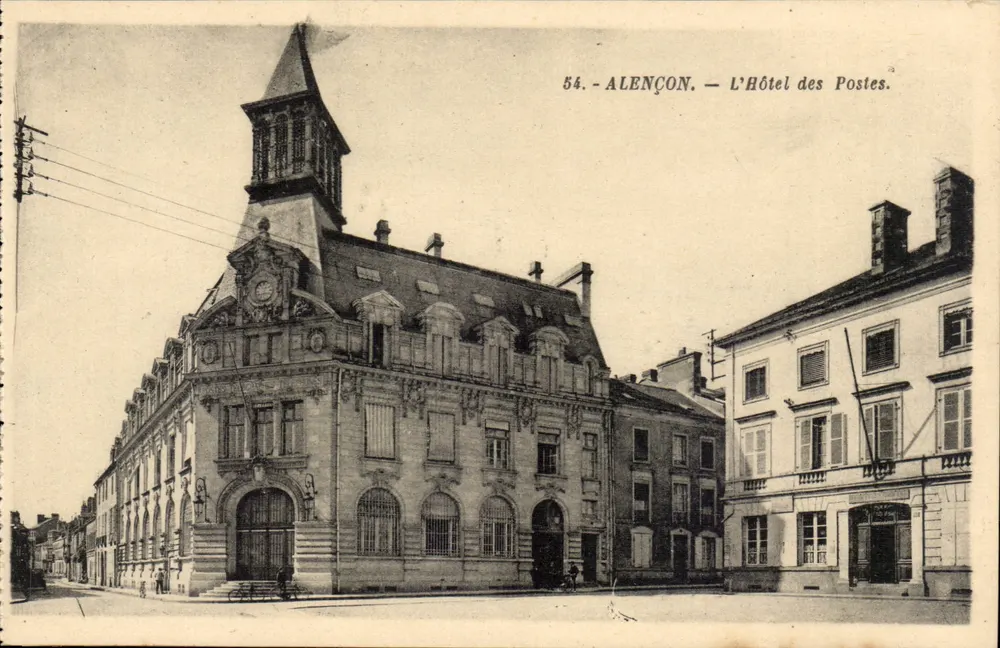 Alençon — O Hotel das Pós — G. Artaud, editor, Nantes - Frente