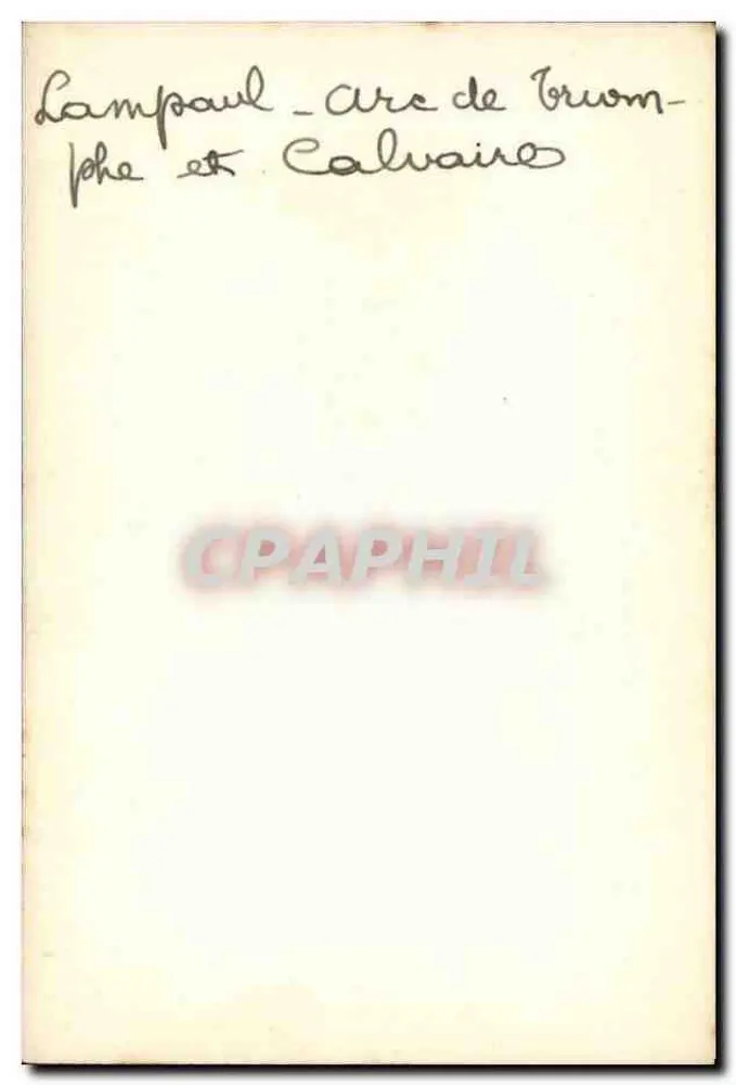 Lampaul-Guimiliau — Arco do Triunfo e Calvário — editor desconhecido, número de série não visível - Verso