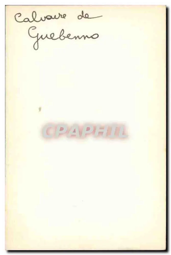 Calvário de Guebenno — editor desconhecido, n° de série 20 - Verso