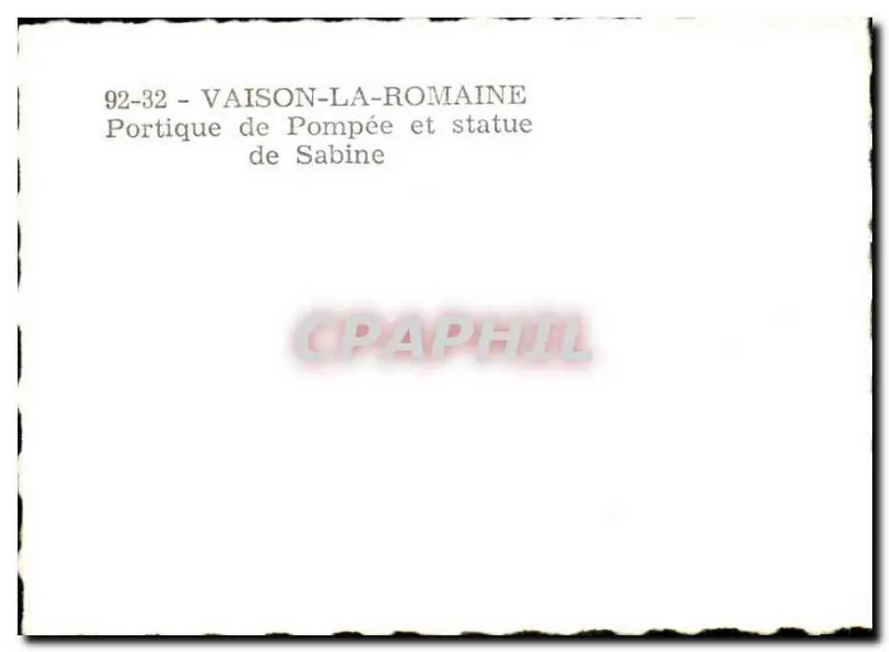 Vaison-la-Romaine — Portikus von Pompeji und Statue der Sabine — 92-32 - Rückseite
