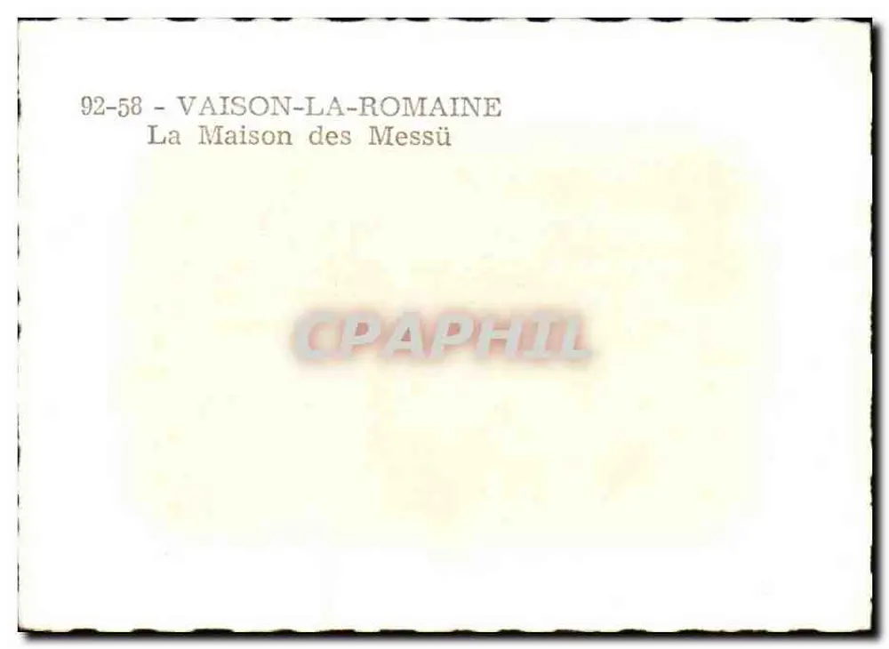 Vaison-la-Romaine — Het Huis van de Messû — 92-58 - Achterkant