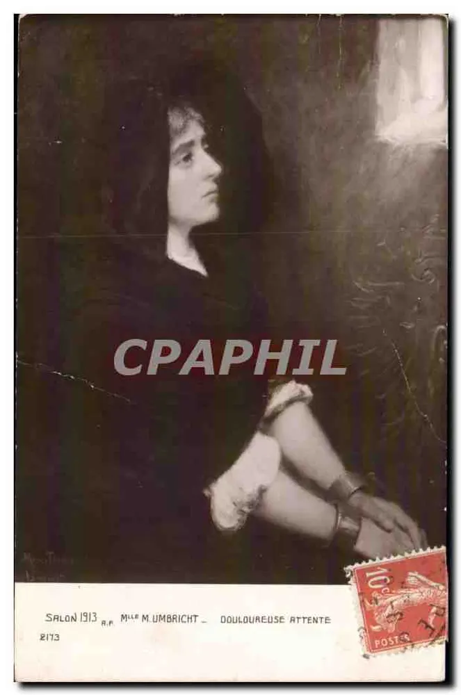 Mlle M. Umbricht — Douloreuse Attente — Salon 1913, A. Noyer, Paris - Vorderseite