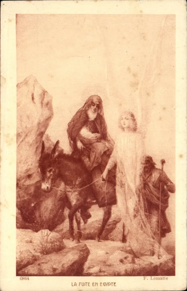 A Fuga para o Egito — F. Lematte, n° 6864 - Frente