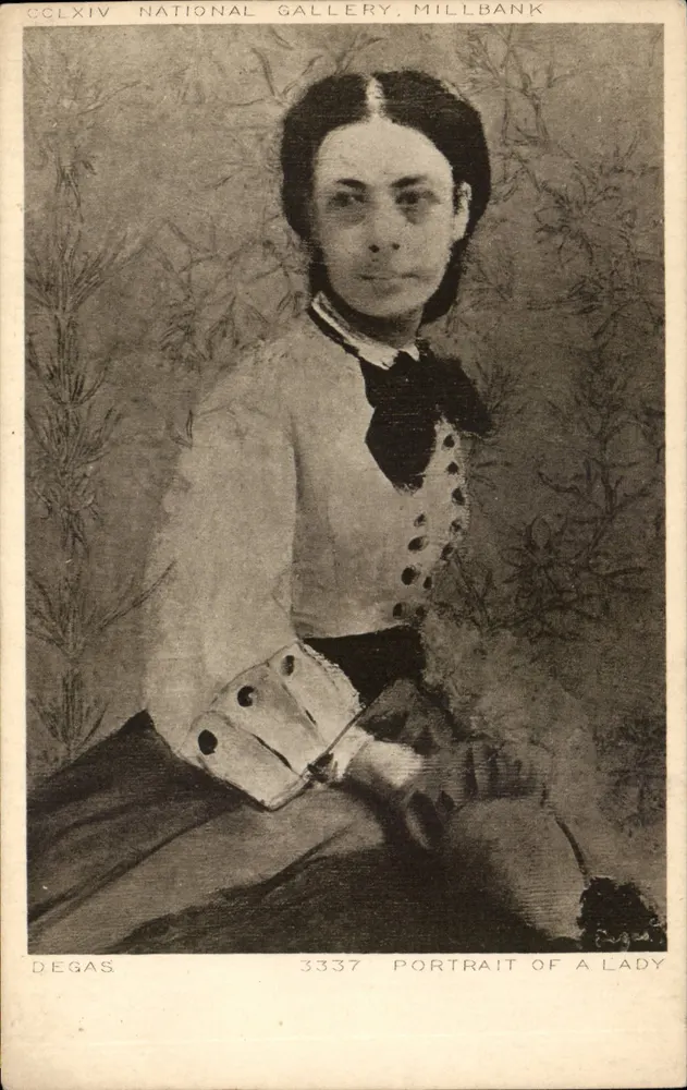 Porträt einer Dame — Werk von Degas — Verlag The Vandocket Printers Ltd, Bristol - Vorderseite