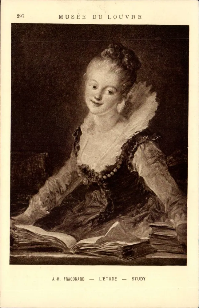 J.-H. Fragonard — A Estudo — Study — Museu do Louvre - Frente