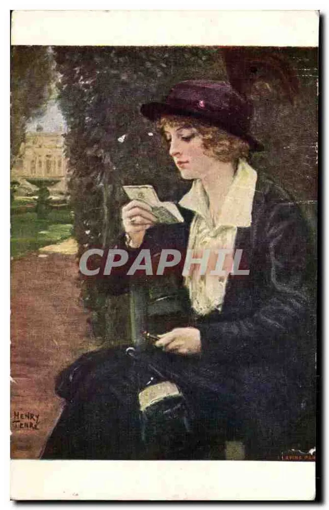 Mulher lendo uma carta — Henry TÉNÈRE — Editor: Henry TÉNÈRE, Paris - Frente