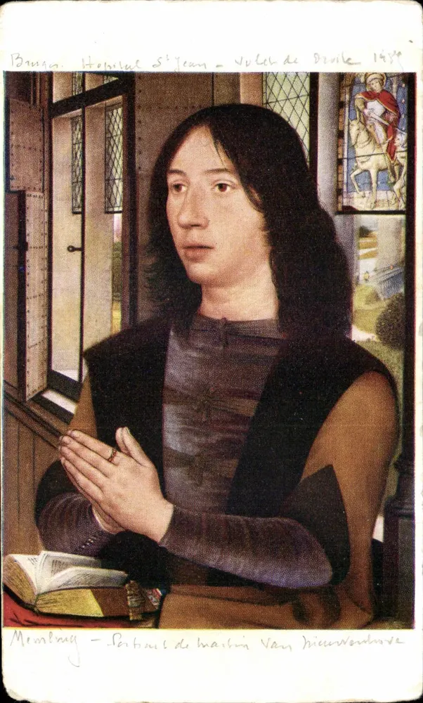 Porträt von Martin van Nieuwenhove — Krankenhaus Saint-Jean — Hans Memling — 1485 - Vorderseite