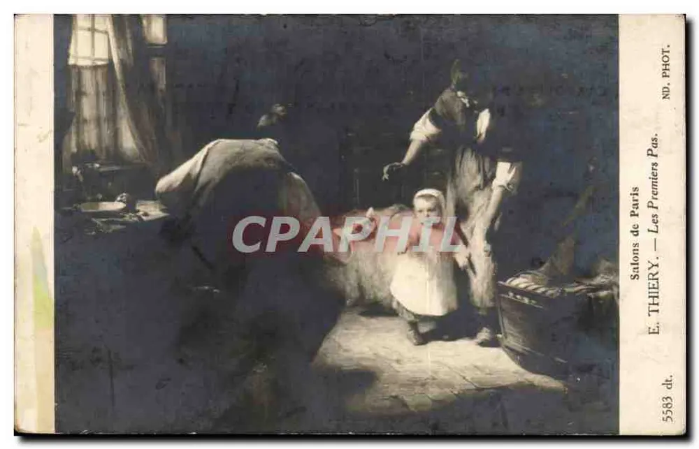 Sala da bagno — scena domestica — E. THIERY, Salons de Paris, n° 5383 - Recto