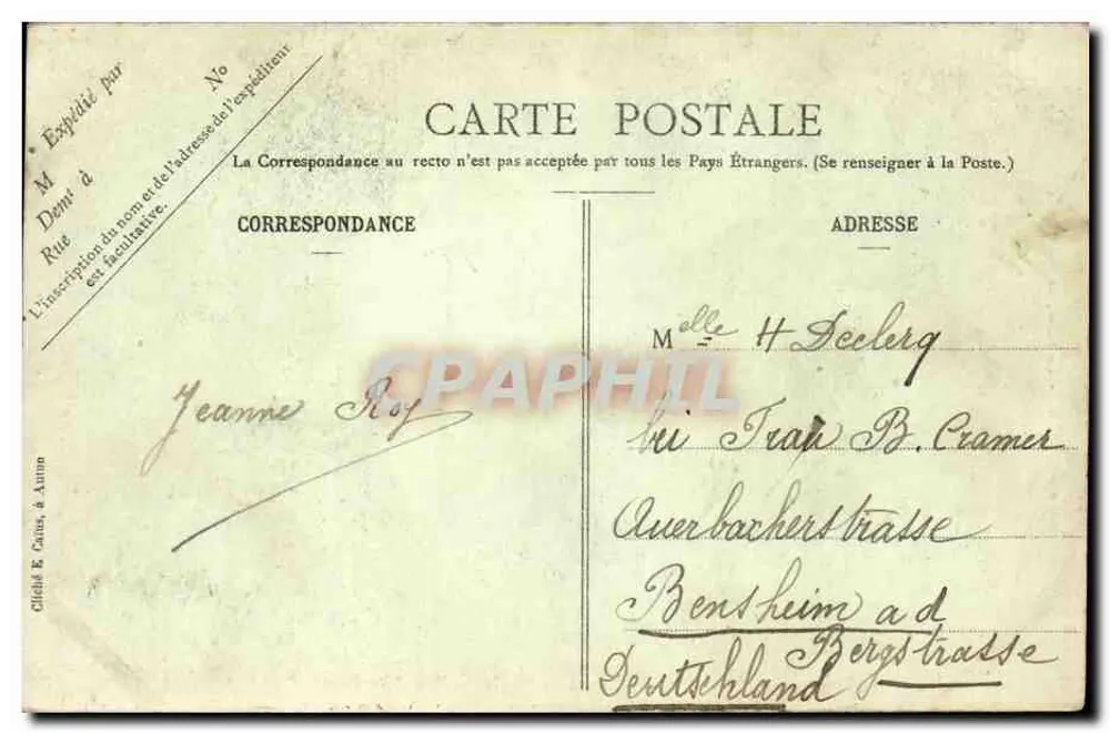 Autun - Fontaine Saint-Lazare — Verlag EC Phot, Nr. 11 - Rückseite