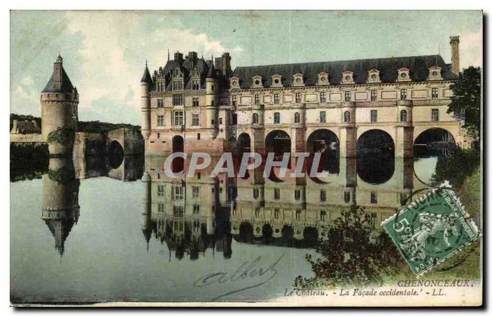 Chenonceaux — O Castelo, A Fachaada Ocidental — LL - Frente
