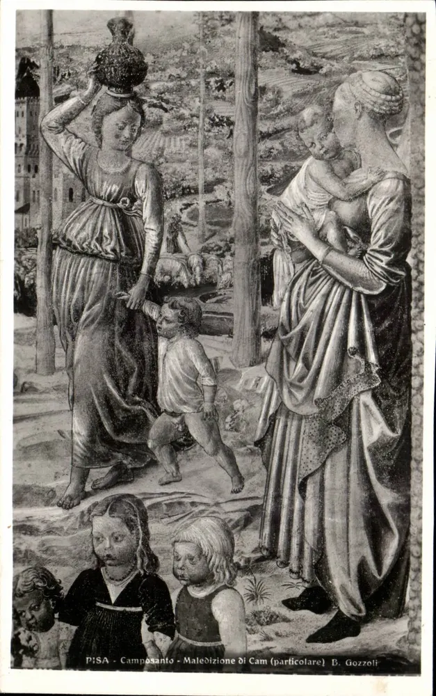 Pisa - Camposanto - Maledizione di Cam (Detail) - B. Gozzoli - Vorderseite