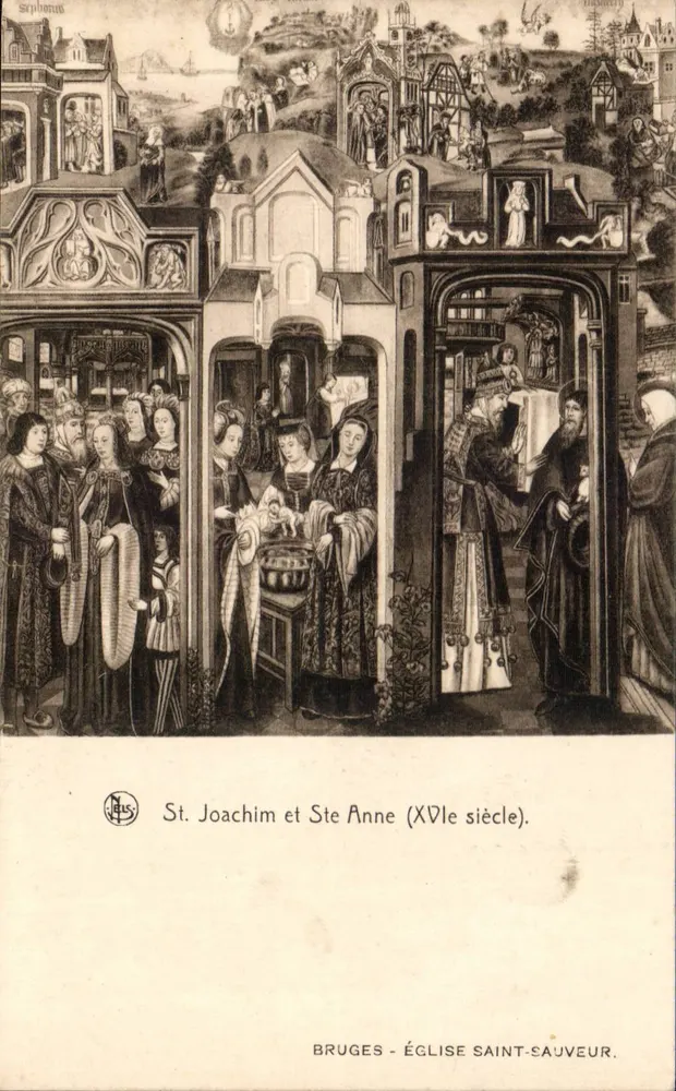 São Joaquim e Santa Ana (século XV) — BRUGES - IGREJA SÃO SAUVÉEUR. - Frente