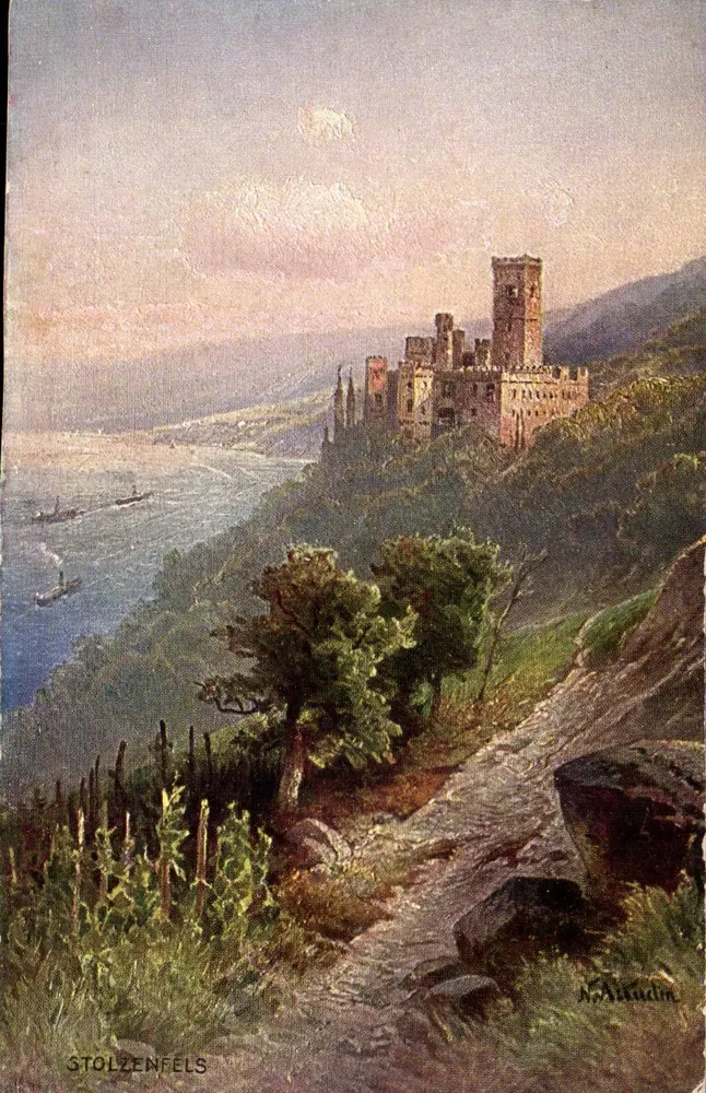 Schloss Stolzenfels — Ruine an den Ufern des Rheins — Verlag Astudin & Bechert, Nr. 103 - Vorderseite