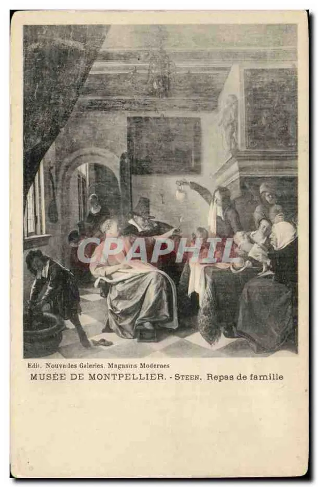 Familienmahl — Steen — Museum von Montpellier, Verlag Nouvelles Galeries, Magasins Modernes - Vorderseite