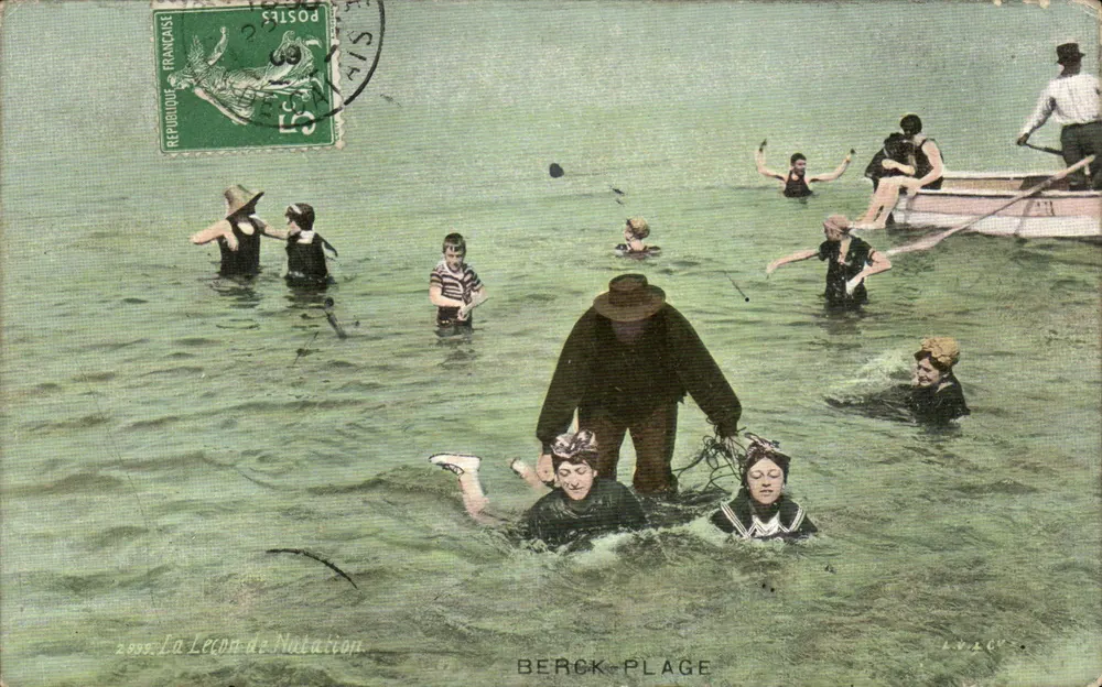 Aula de Natação — Berck-Plage — L.V. & Cie, Paris - Frente