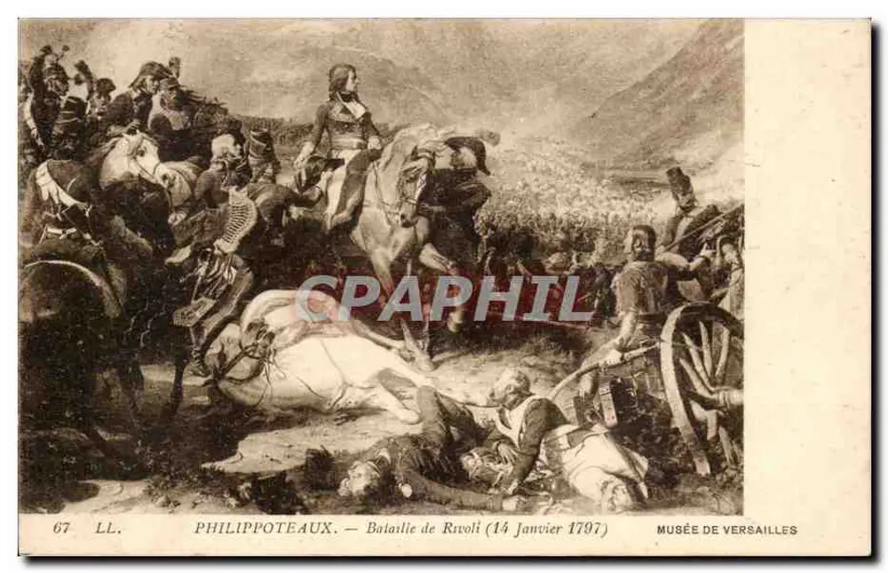 Schlacht bei Rivoli (14. Januar 1797) — Museum von Versailles — Verlag LL. Philippoteaux, Nr. 67 - Vorderseite