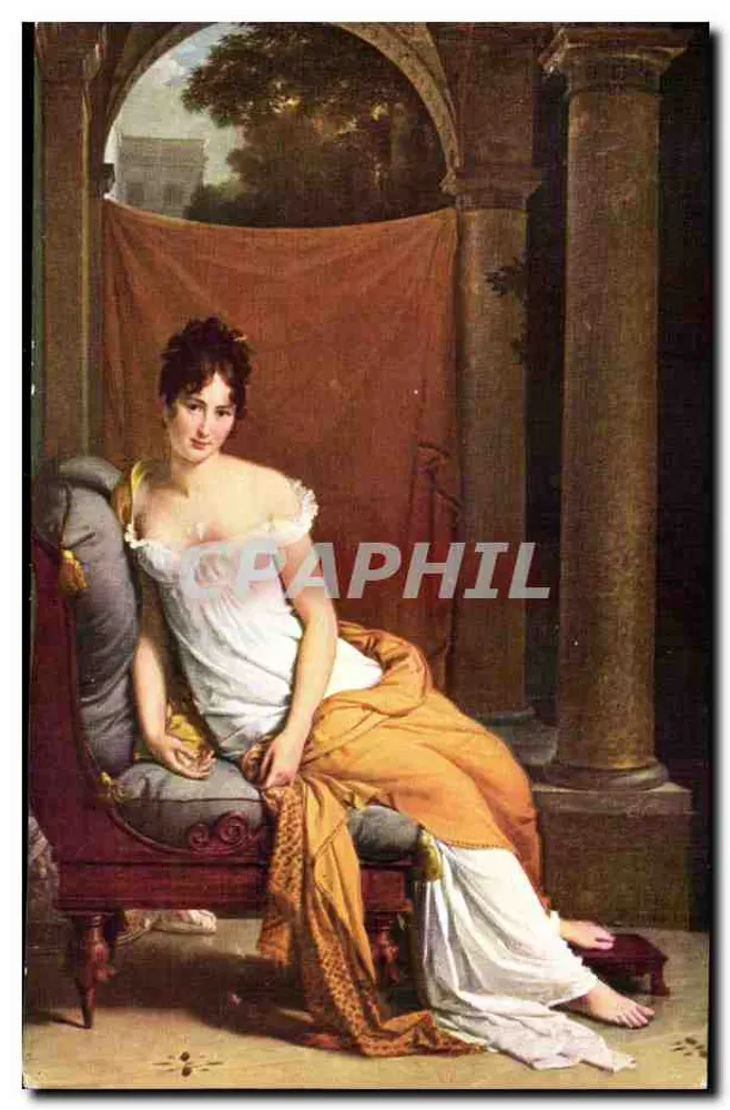 Madame Récamier — Retrato de Madame Récamier — F. GÉRARD, Museu do Louvre - Frente