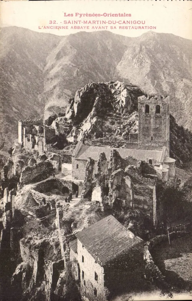 Saint-Martin-du-Canigou — Die alte Abtei vor ihrer Restaurierung — Pyrénées-Orientales, n°32 - Vorderseite