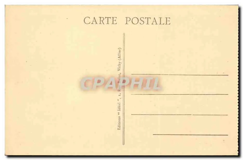 Pittoreske Auvergne — See Pavin, mit dem Pic Chambourguet am Horizont — Verlag Boccard, Nr. 8 - Rückseite