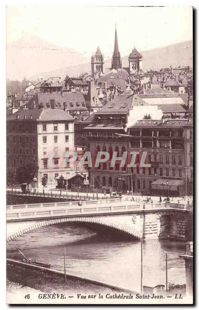 Genève — Vue sur la Cathédrale Saint-Jean — LL - Vorderseite