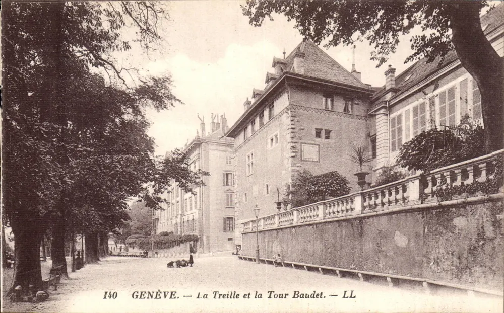 Genf — La Treille und die Turm Baudet — LL, Nr. 140 - Vorderseite
