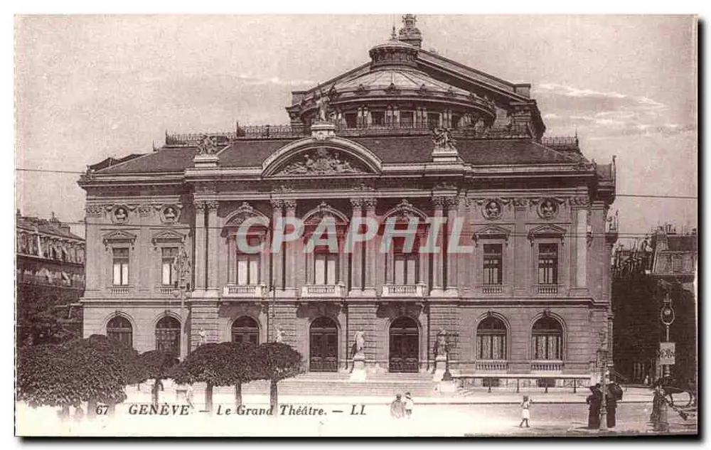 Genf — Das Grand Theatre — Imp. Lévét et Neuridin, Paris - Vorderseite
