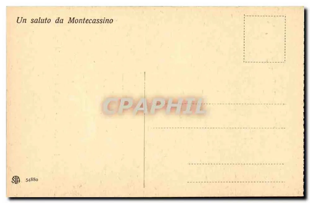 Montecassino - Crocifisso des 13. Jahrhunderts — Verlag STB, Nr. 54880 - Rückseite