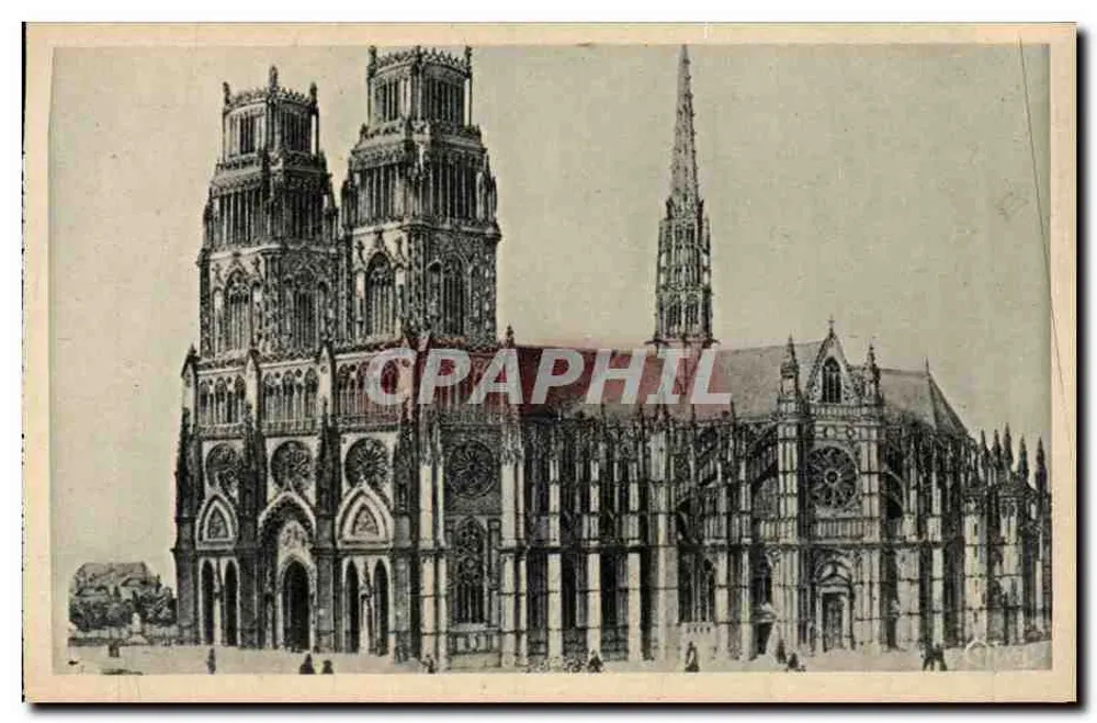 Catedral de Orléans — Vista Geral — Héliogravure Maccon - Frente