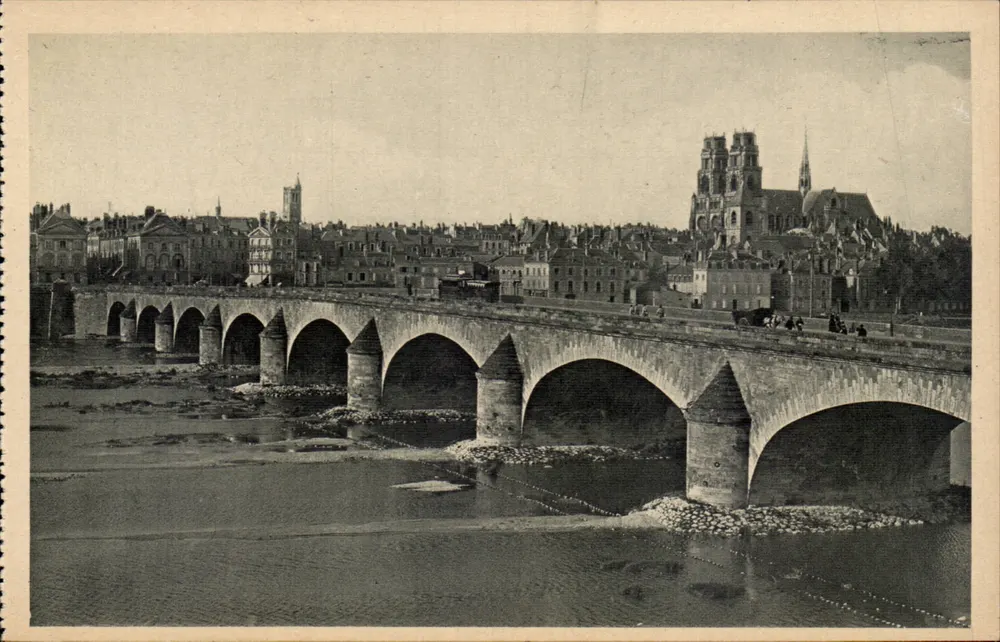 Orléans — Brücke Georges V und allgemeiner Blick — HélioGravure Cambier Macon - Vorderseite