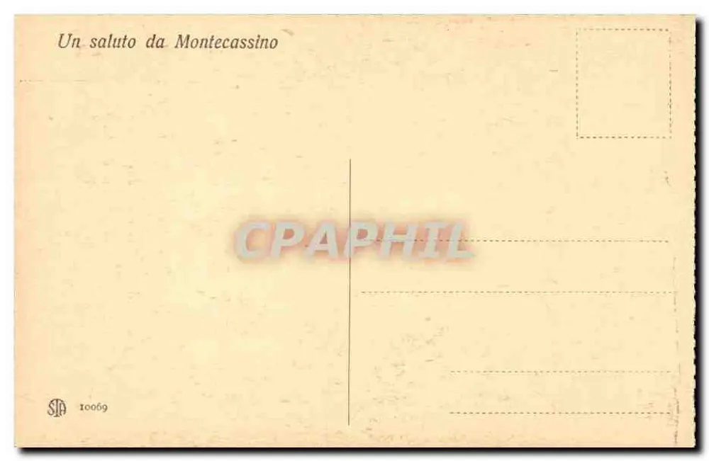 Montecassino - Grabmal des hl. Benedikt und der hl. Scholastika — Verlag STA, Nr. 10069 - Rückseite