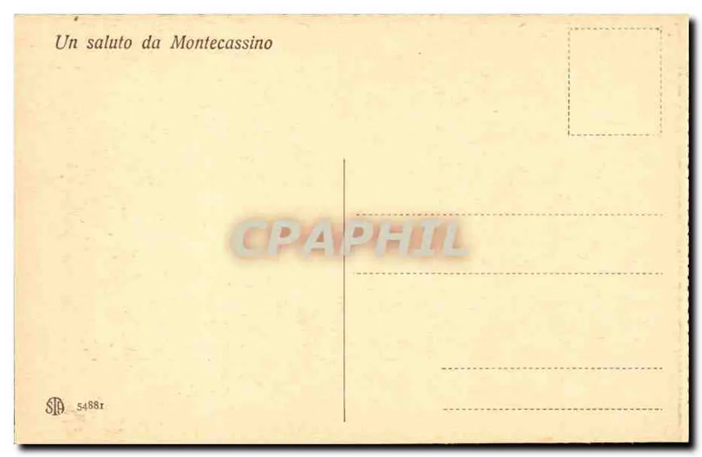 Montecassino - Cripta di S. Benedetto — Verlag STA, Nr. 5488r - Rückseite