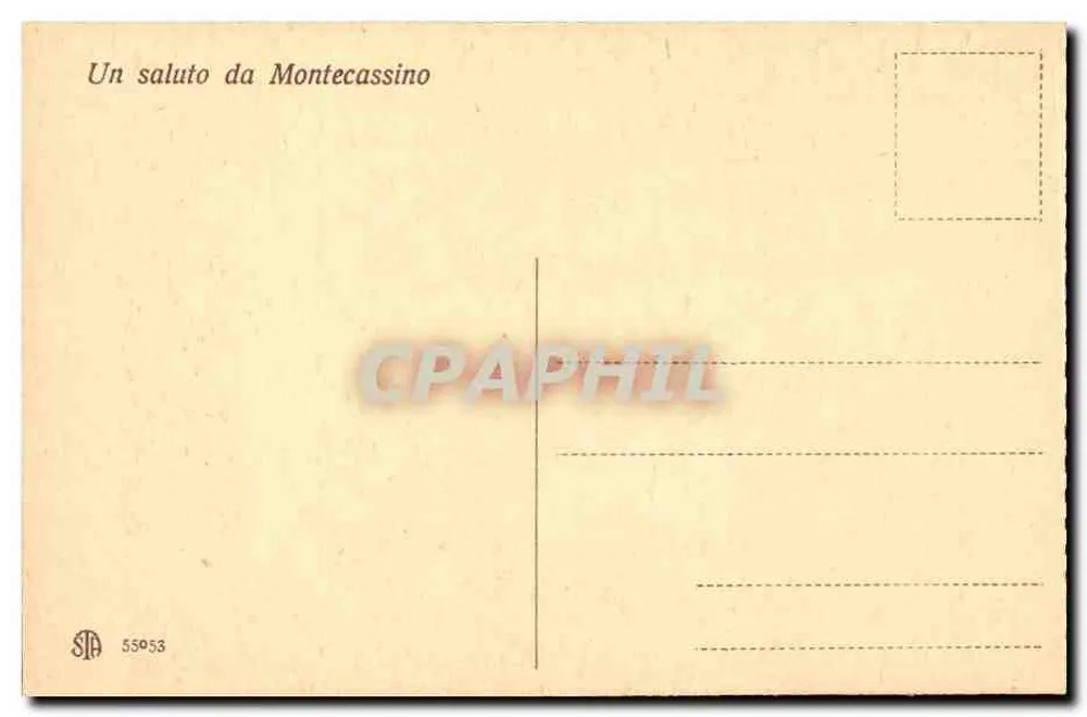 Dante Alighieri — Montecassino — Verlag Montecassino - Rückseite