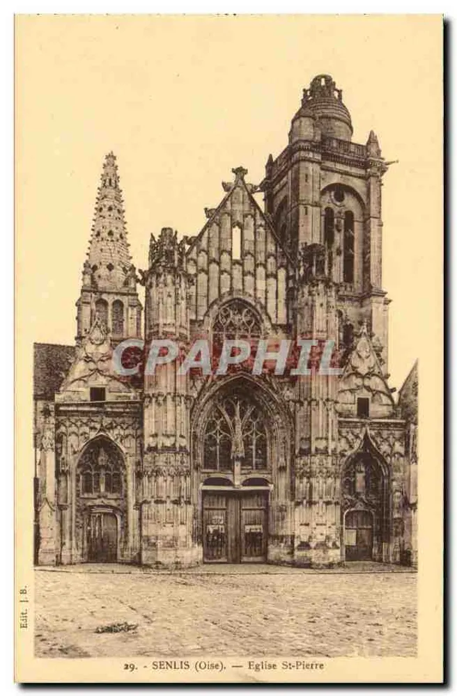 Senlis (Oise) — Igreja de São Pedro — Édit. L.B. - Frente