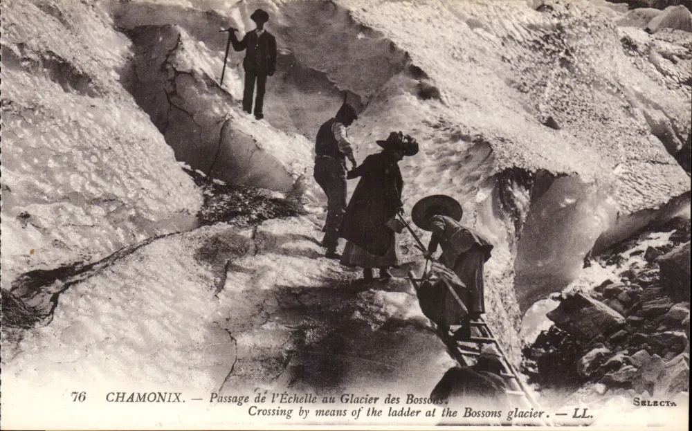 Chamonix — Passage de l'Échelle au Glacier des Bossons — Selecta - Vorderseite