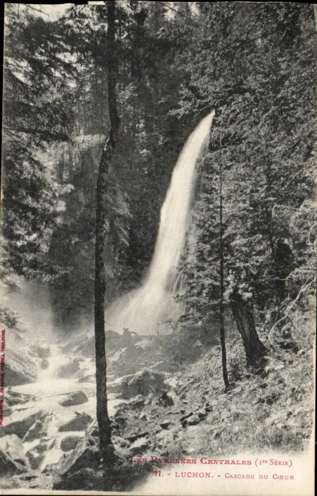 Pirineus Centrais (1ª Série) — 11. Luchon. Cachoeira do Coração — Foto L. Lasne - Frente