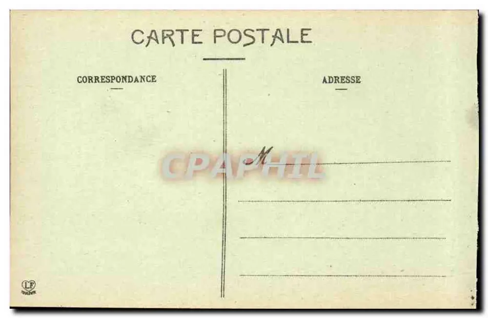 Luchon — Der Park der Quinconces und Statue der Vallée du Lys — Phototype Laddouche Frères, Toulouse - Rückseite