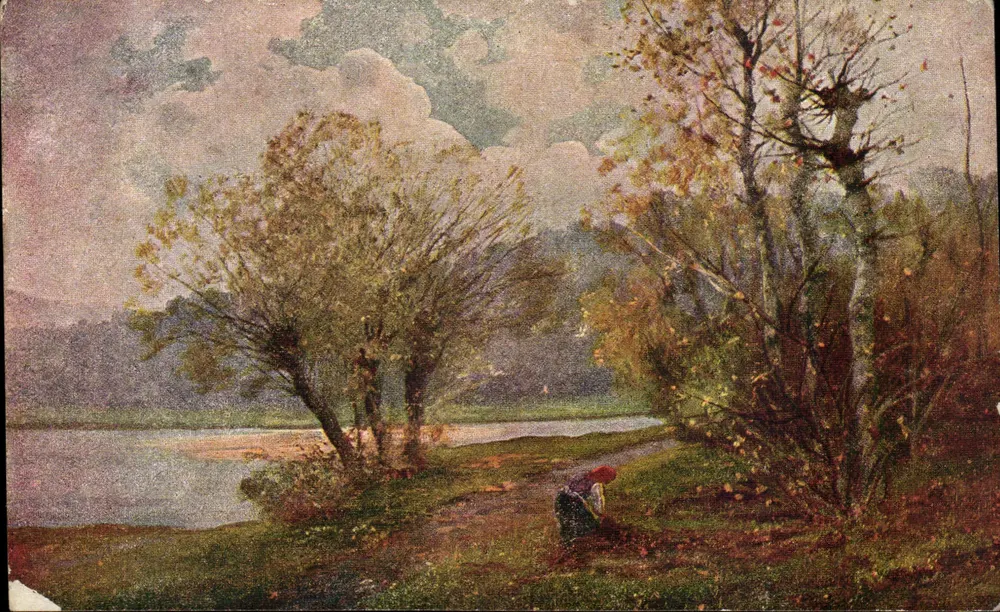 Cena de margem — Outono — Stampa, Milão - N. 1880 - Frente