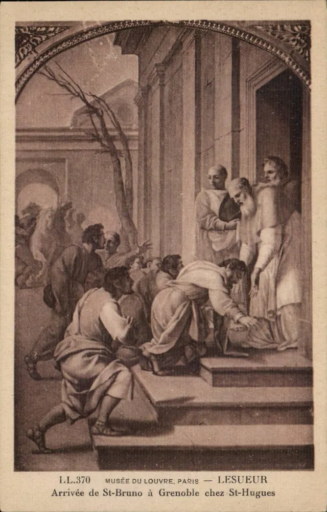 Ankunft von St-Bruno in Grenoble bei St-Hugues — Musée du Louvre, Paris — Lesueur - Vorderseite