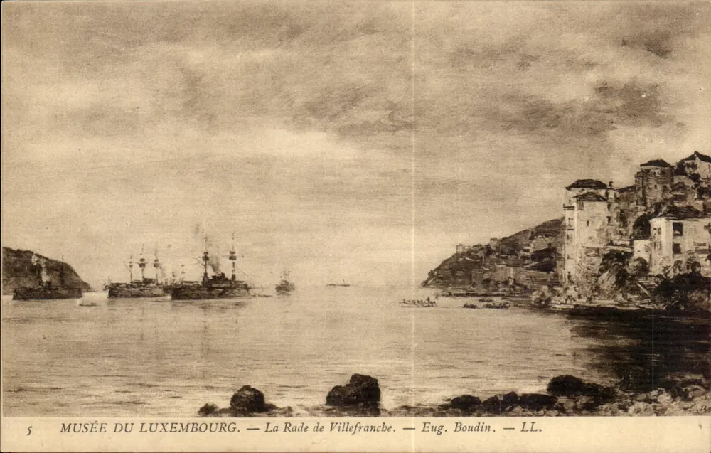 Der Hafen von Villefranche — Eug. Boudin — LL. - Vorderseite