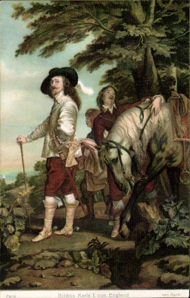 Retrato de Carlos I da Inglaterra — por Van Dyck — Paris - Frente
