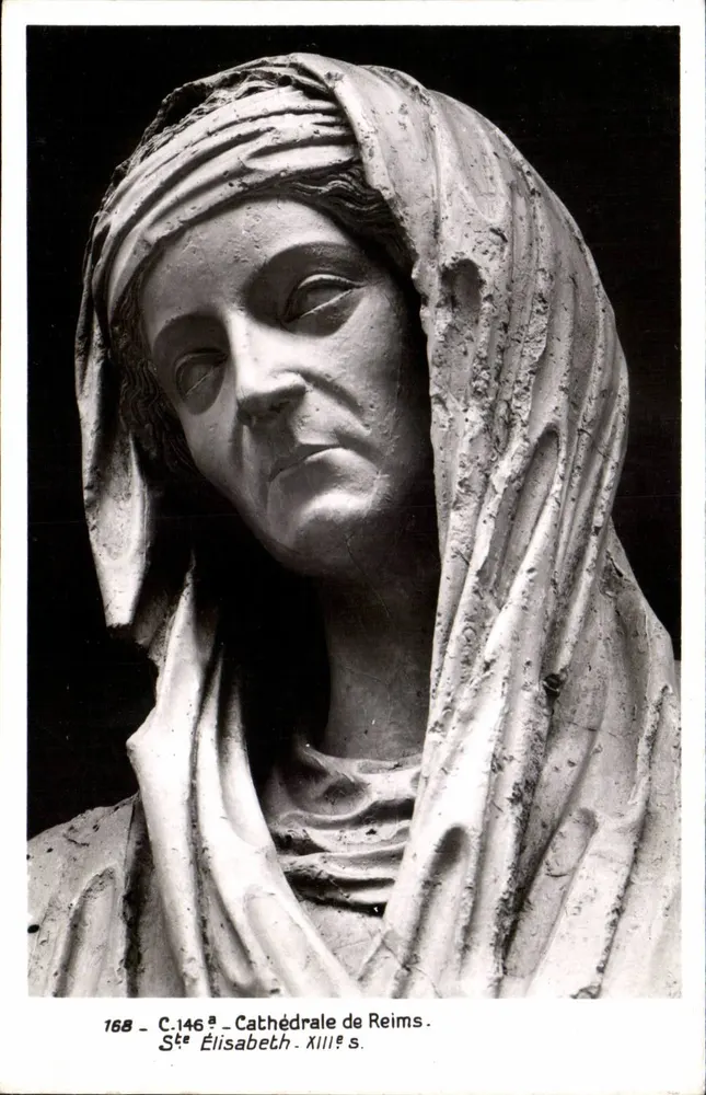 Santa Isabel — Catedral de Reims — siglo XIII - Anverso