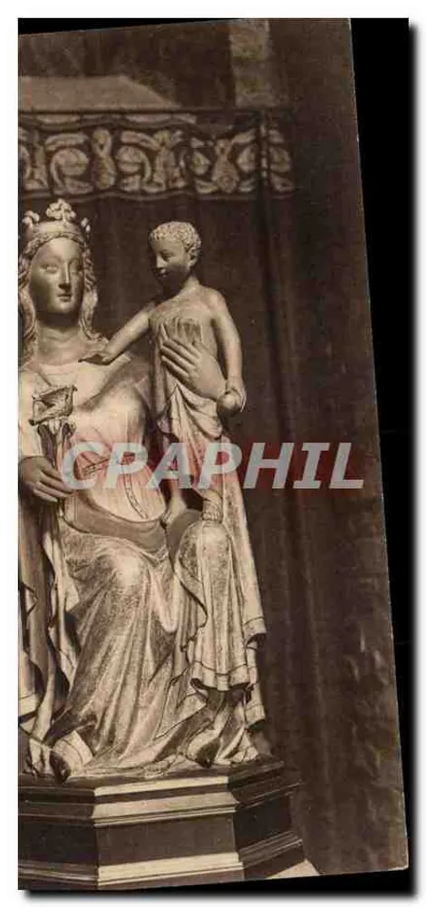Virgem do século XIV — Cripta da Basílica do Santo Sangue — Editor Em. Thil, Bruxelas - Frente