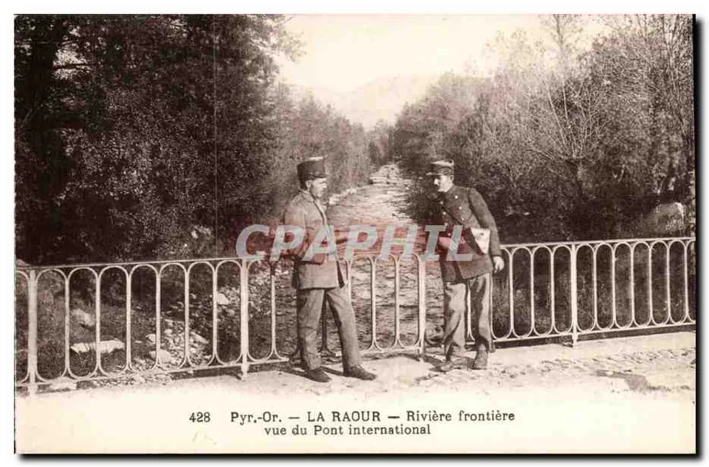 LA RAOUR — Grenzfluss — Ansicht des internationalen Brückens — Pyr.-Or. — Nr. 428 - Vorderseite