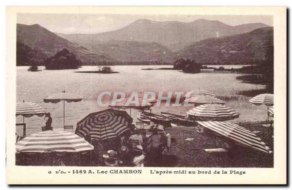 Lac Chambon — Nachmittag am Ufer — J. Gouttefangeas, Verlag, Ollé-De-D. (F.-de-D.) - Vorderseite